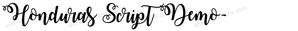 Honduras Script Demo字体转换